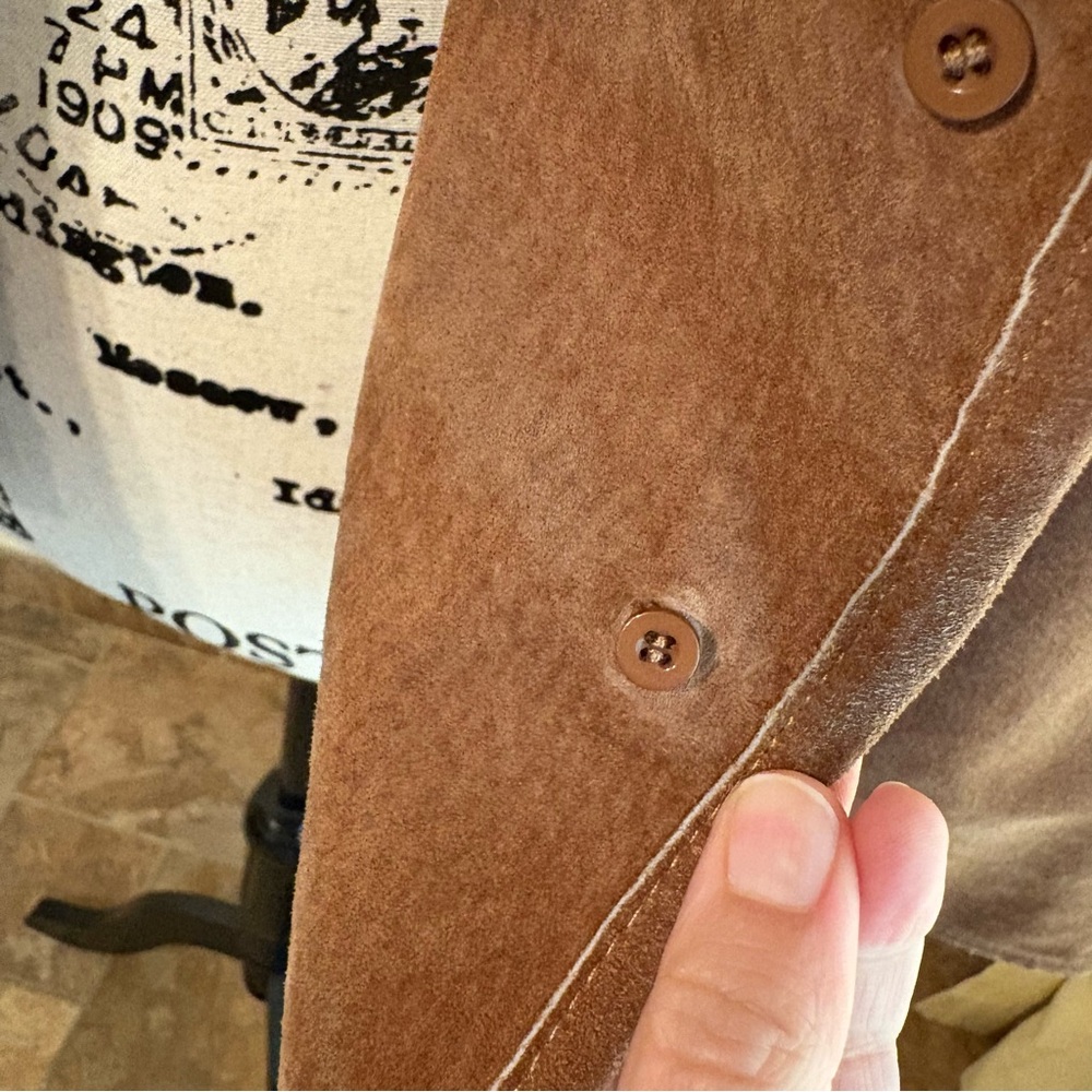 Vintage Live a Little Brown Suede Blazer - Picture 11 of 14